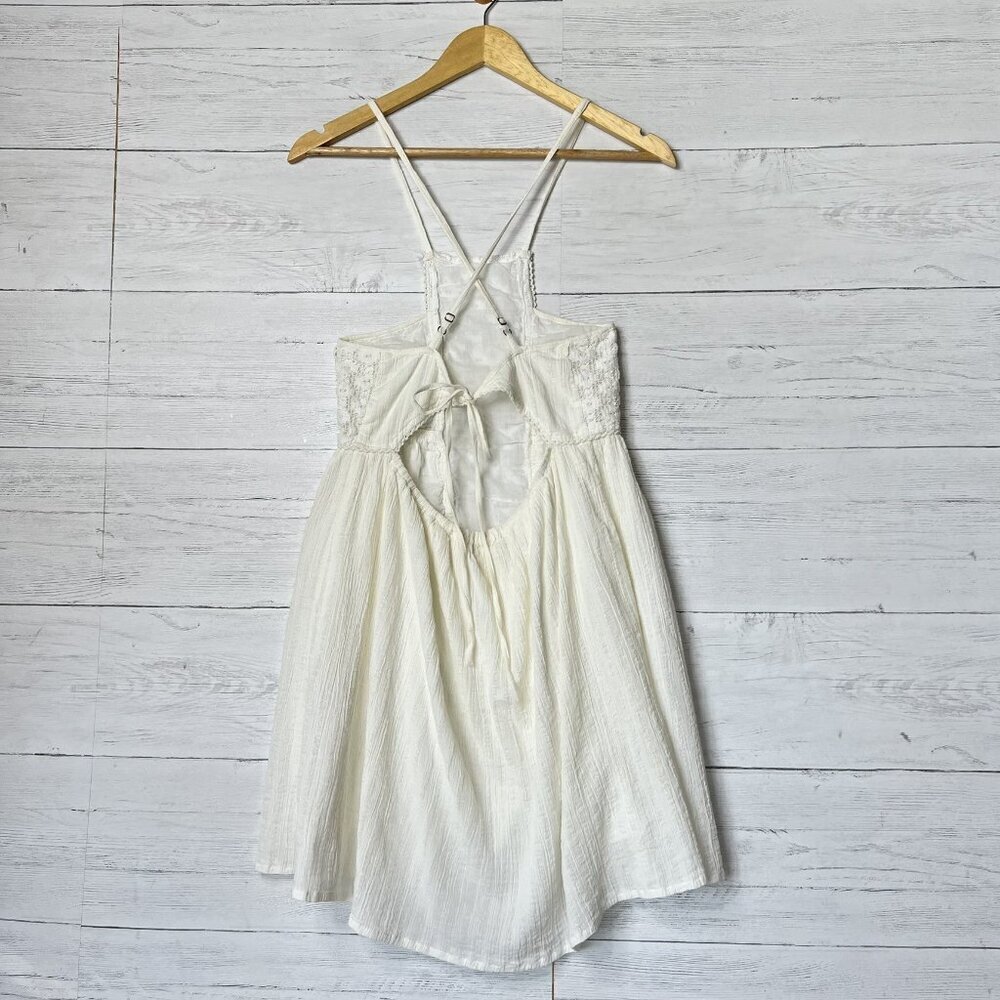 O'Neill Dress Womens Size Medium Ivory Shelby Gauzy Embroidered Babydoll Summer - Picture 10 of 16